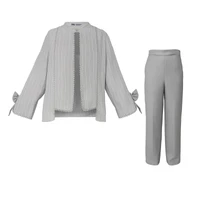 مانتو و شلوار زنانه مدل آستین پاپیون