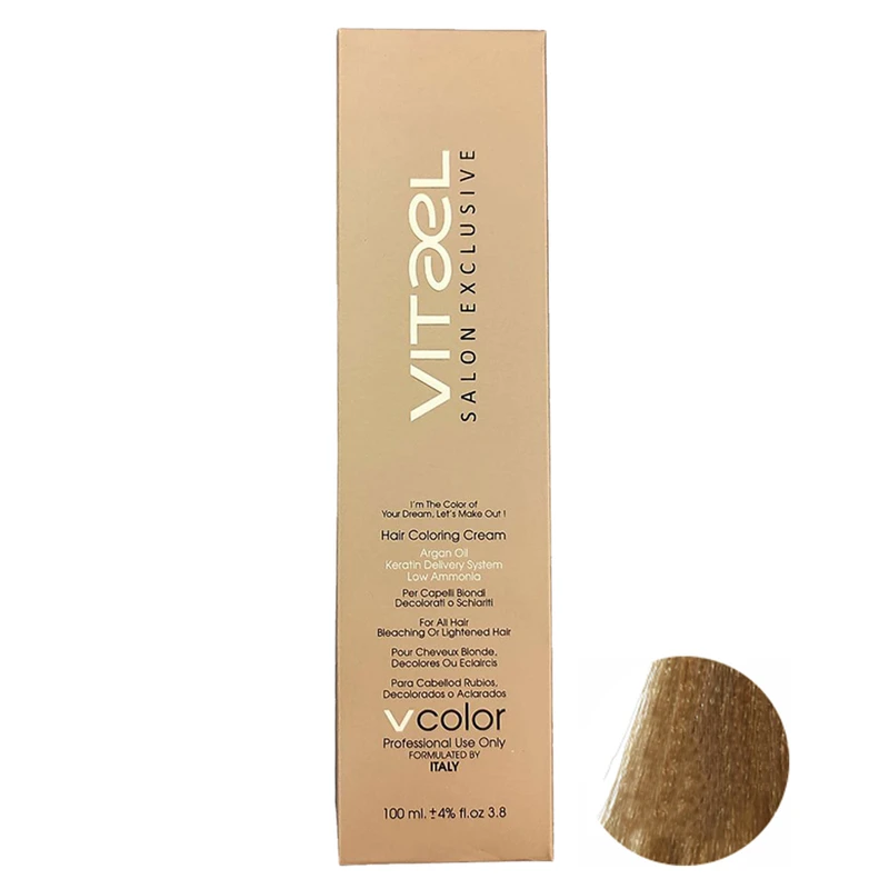 رنگ مو ویتائل شماره 9.00 حجم 100 میلی لیتر رنگ بلوند خیلی روشن طبیعی قوی