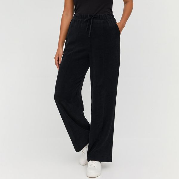 شلوار زنانه مدل مخمل میل کبریتی بگ کد 600bk