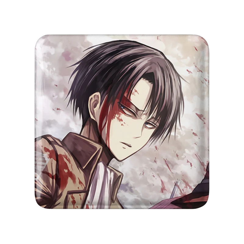 مگنت خندالو طرح لیوای انیمه اتک آن تایتان Attack on Titan  مدل مربعی کد 18624