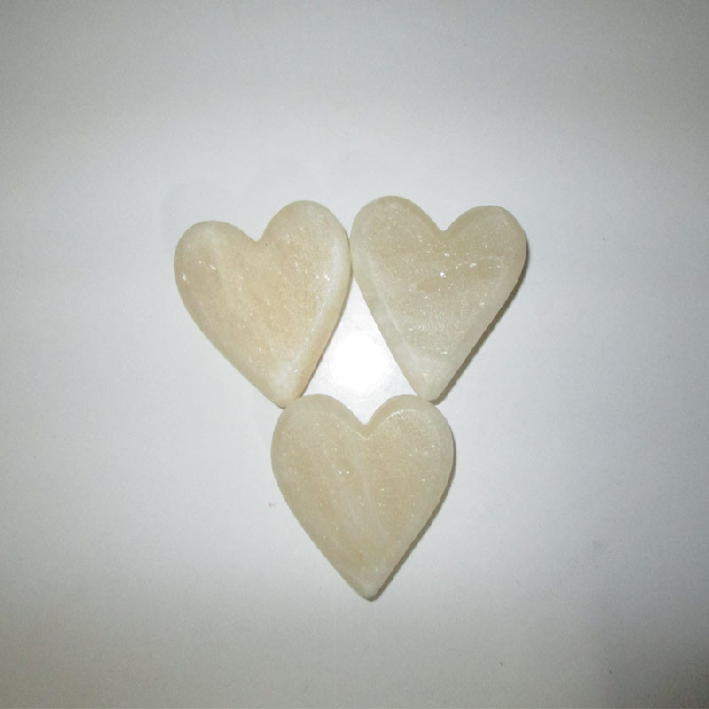 سنگ نمک ماساژ مدل قلب بسته 3 عددی