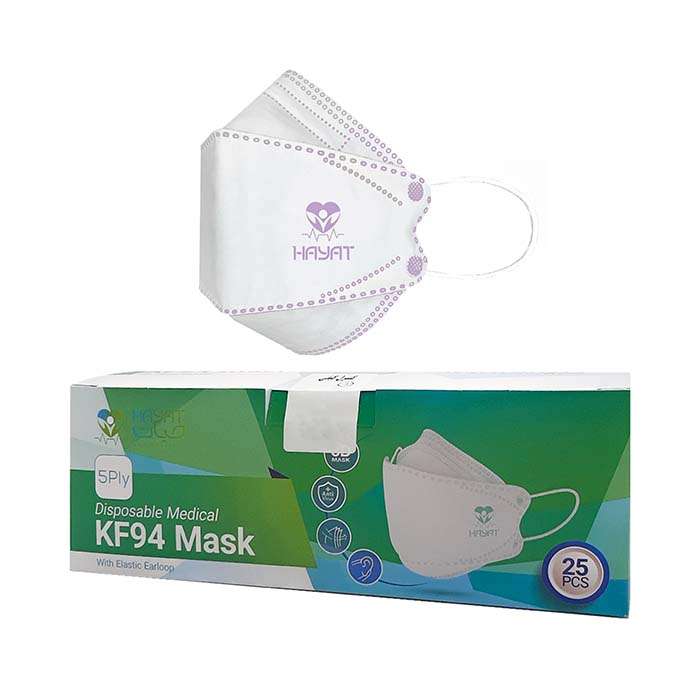ماسک تنفسی حیات پوشش پاک مدل پنج لایه سه بعدی بسته 25 عددی ماسک تنفسی حیات پوشش پاک مدل پنج لایه سه بعدی بسته 25 عددی