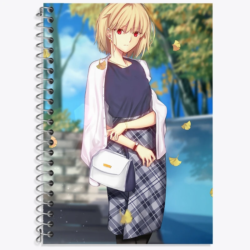 دفتر زبان 50 برگ خندالو مدل سه خط طرح بازی تسوکی هیمه‌ (Tsukihime) کد 34518