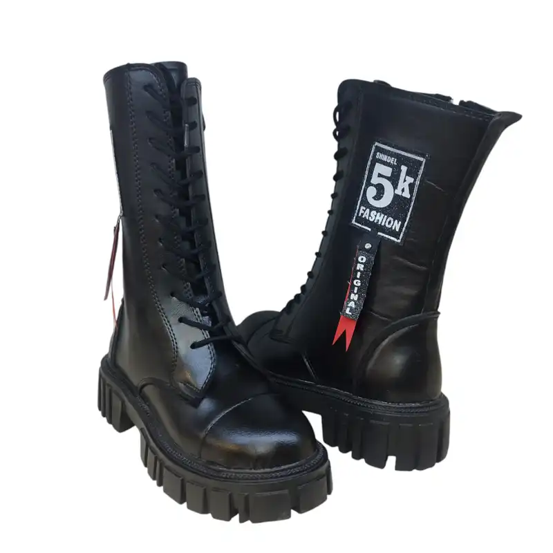 بوت دخترانه مدل PN 345 بیاله رنگ مشکی