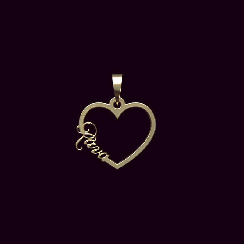 آویز گردنبند طلا 18 عیار زنانه مدوپد مدل اسم روا rava کد PB1-10404