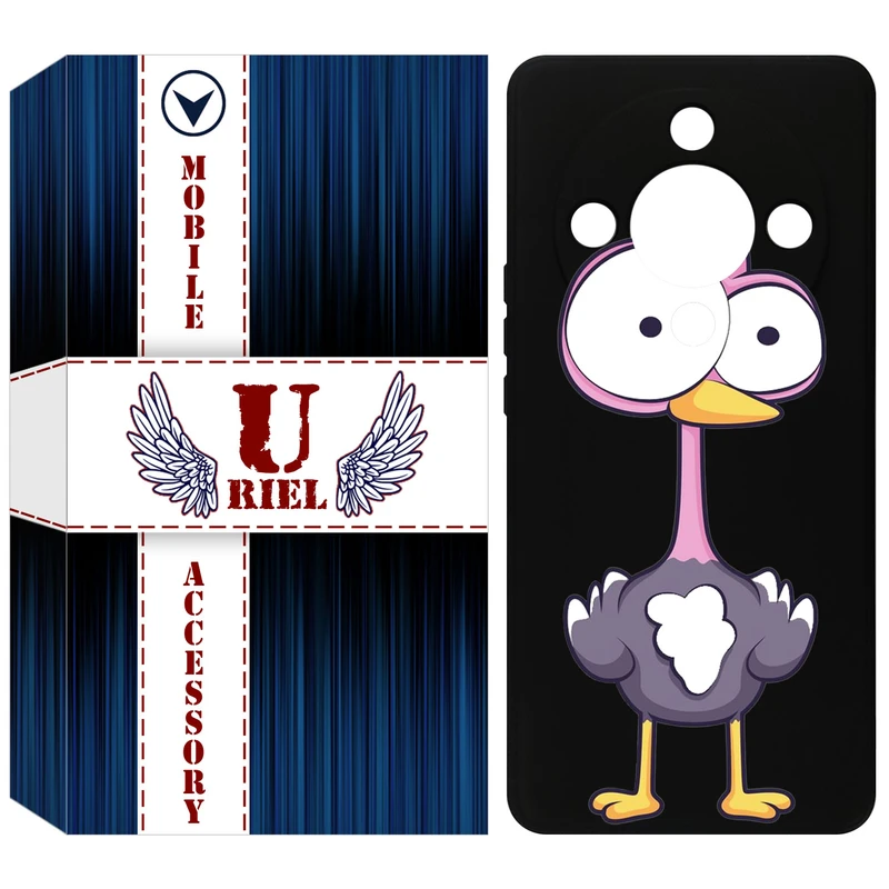 کاور یوریل مدل KSH کد 43 طرح شترمرغ مناسب برای گوشی موبایل آنر X9b / X50 / Magic6 Lite / Magic 6 Lite