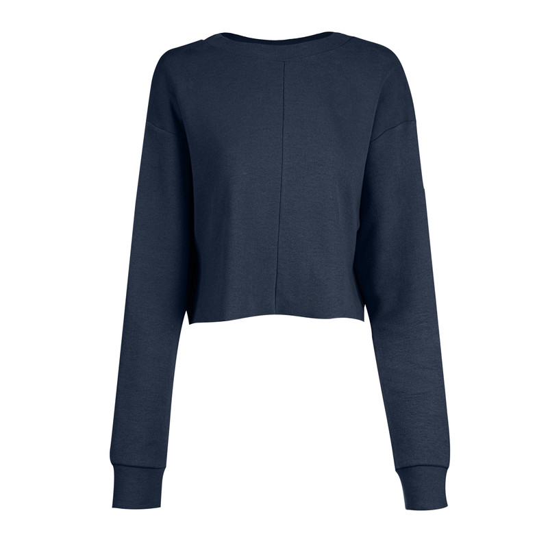 بلوز آستین بلند یقه گرد زنانه سرژه مدل 203518 سورمه ای رنگ سرمه ای