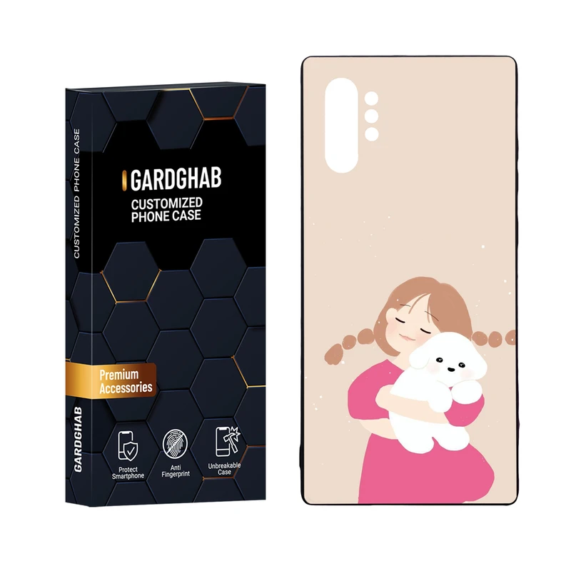 کاور گارد قاب مدل دورژله ای پشت گلس دخترانه مناسب برای گوشی موبایل سامسونگ Galaxy Note 10 Plus