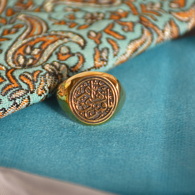 انگشتر مردانه نقره جات لطفی مدل یاقمر بنی هاشم کد ATRM030