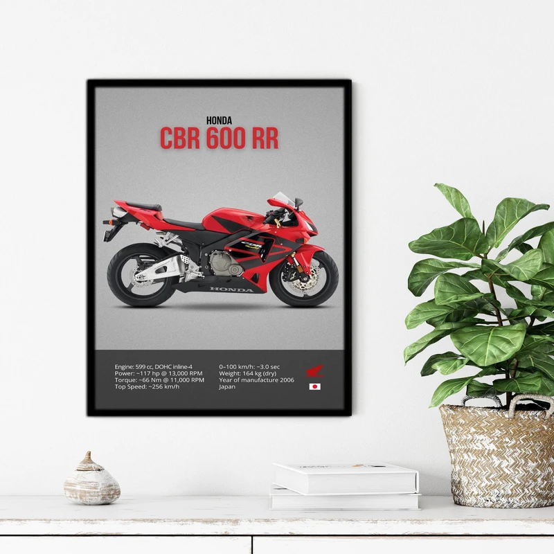 تابلو آتریسا طرح موتور CBR مدل ATCBR09 فریم مشکی