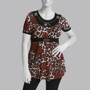 تونیک آستین کوتاه زنانه مدل پلنگی 67268