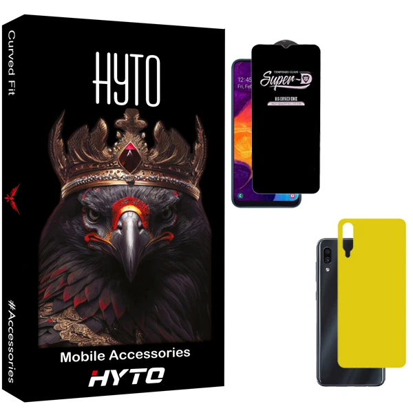 محافظ صفحه نمایش هیتو مدل SuperD Pro مناسب برای گوشی موبایل سامسونگ galaxy A30 به همراه محافظ پشت گوشی