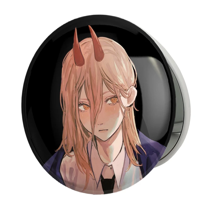 آینه جیبی خندالو طرح پاور انیمه مرد اره ای Chainsaw Man مدل تاشو کد 17932 