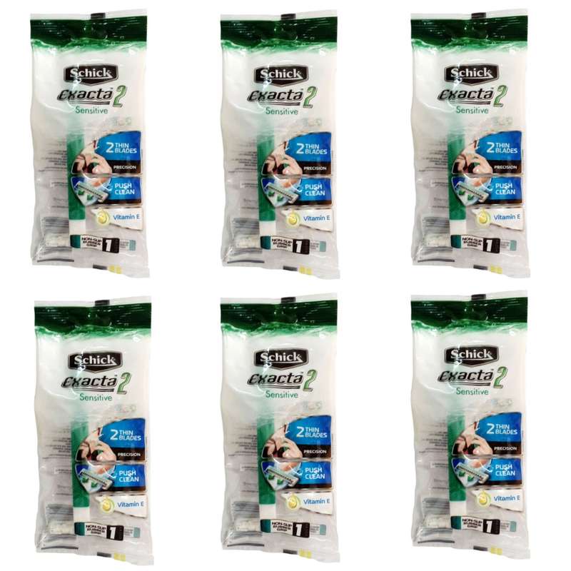 خودتراش شیک مدل Exacta 2 Sensetive مجموعه 6 عددی خودتراش شیک مدل Exacta 2 Sensetive مجموعه 6 عددی