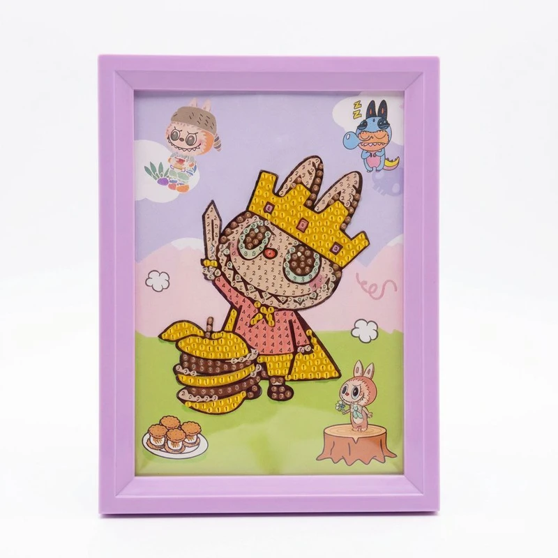 بازی آموزشی مدل ساخت تابلو نقاشی الماسی قاب دار طرح لبوبو کد 02