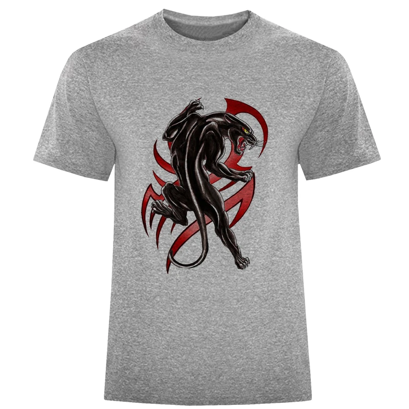 تی شرت آستین کوتاه مردانه مدل گربه سیاه کد D74