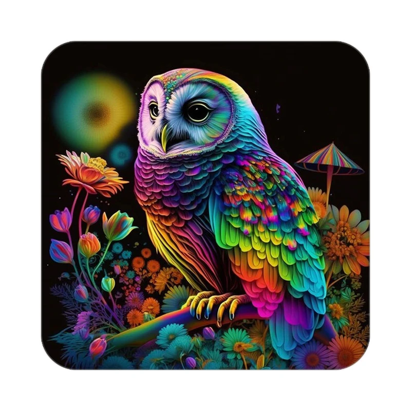 زیر لیوانی کاکتی طرح حیوانات رنگی مدل mp25612