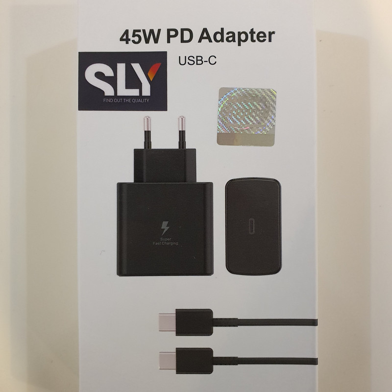 شارژر دیواری 45 وات اس ال وای مدل  GALAXY S24 ULTRA SUPER FAST 2 به همراه کابل تبدیل USB-C