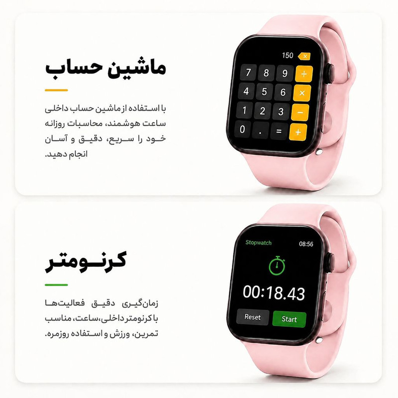 ساعت هوشمند ۴۶ میلیمتری وی ۱۰ مدل Promax با بند سیلیکونی