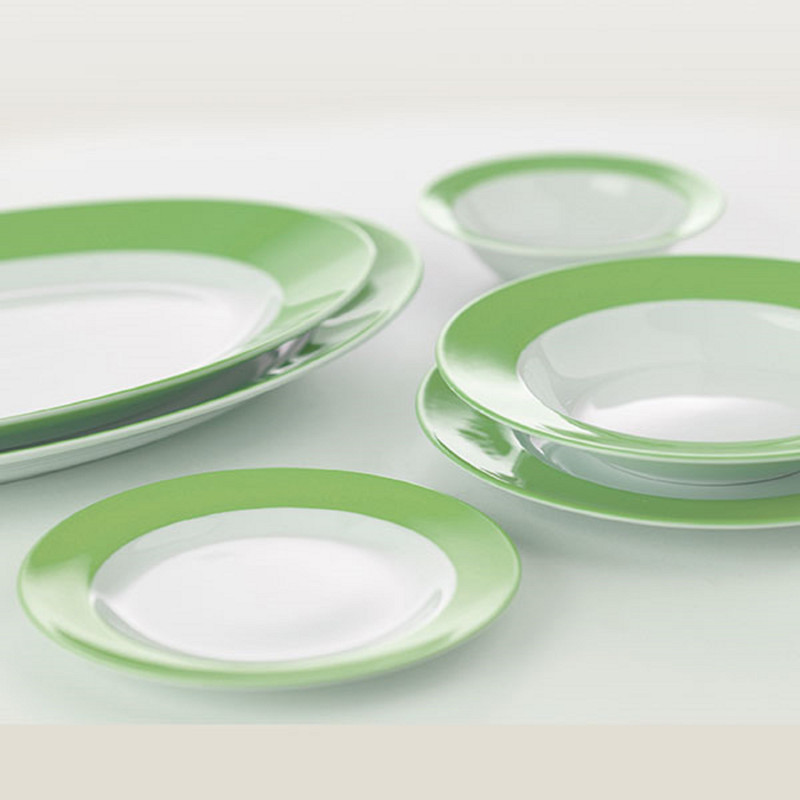 پیش دستی چینی زرین ایران مدل ایتالیا 19 درجه عالی بسته 6 عددی