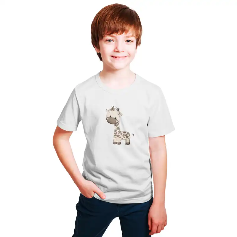 استیکر پارچه و لباس مدل برچسب dtf طرح زرافه