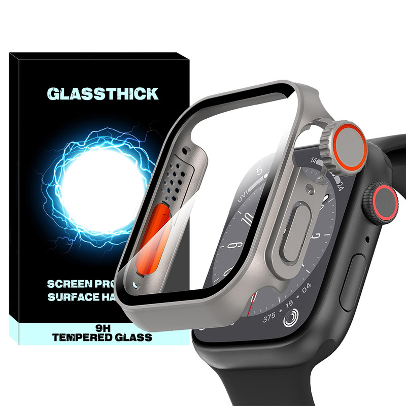 کاور گلستیک مدل GL-Ultra مناسب برای اپل واچ Series 8 Aluminum 45mm / Series 7 Aluminum 45mm به همراه محافظ صفحه نمایش
