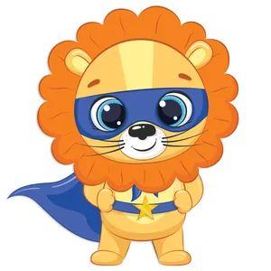 استیکر دیواری کودک جیک جیک مدل شیر سوپرمن کد T43