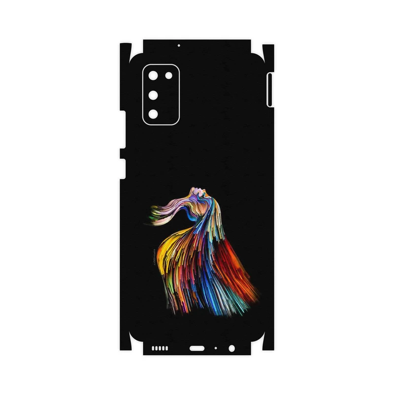 برچسب پوششی ماهوت مدل Rainbow Hair Digital Art-FullSkin مناسب برای گوشی موبایل سامسونگ Galaxy M02s