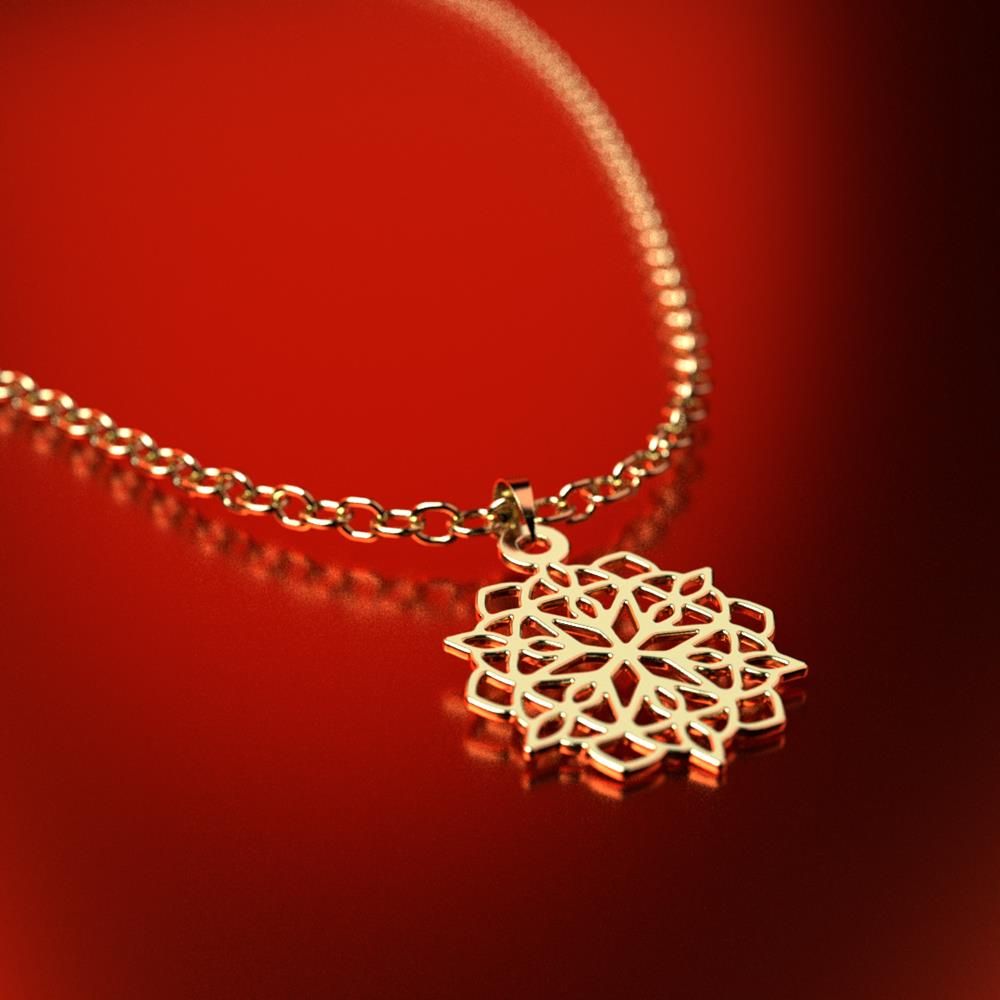 آویز گردنبند طلا 18 عیار زنانه مدوپد مدل اسلیمی کد PA1-13076 -  - 3