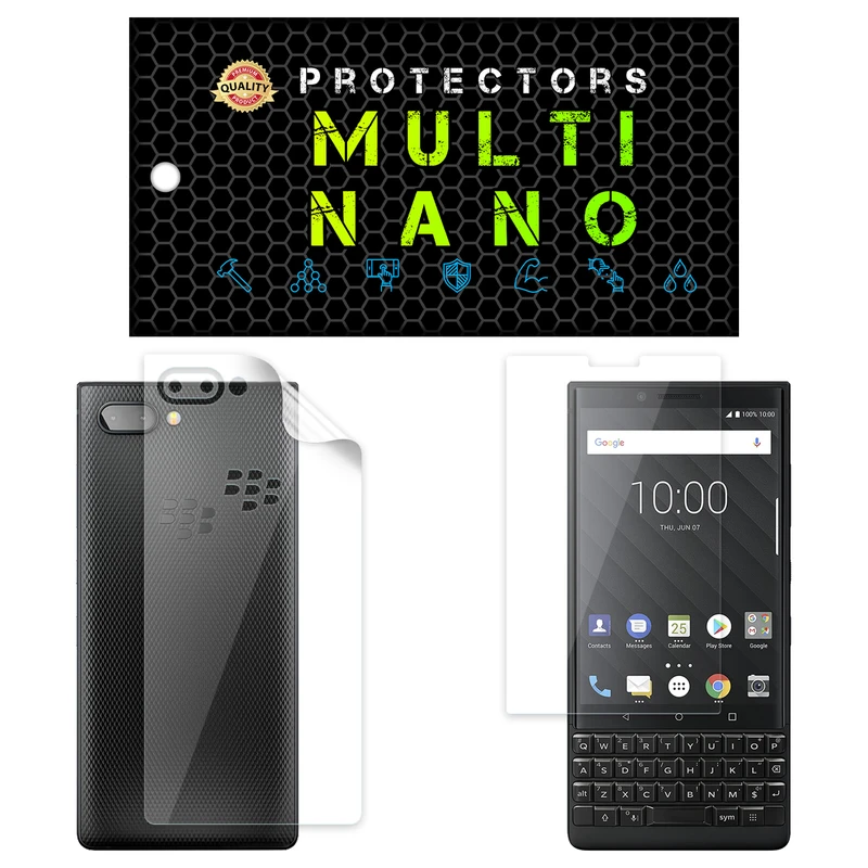 محافظ صفحه نمایش مولتی نانو مدل X-SFT مناسب برای گوشی موبایل بلک بری Key 2 به همراه محافظ پشت