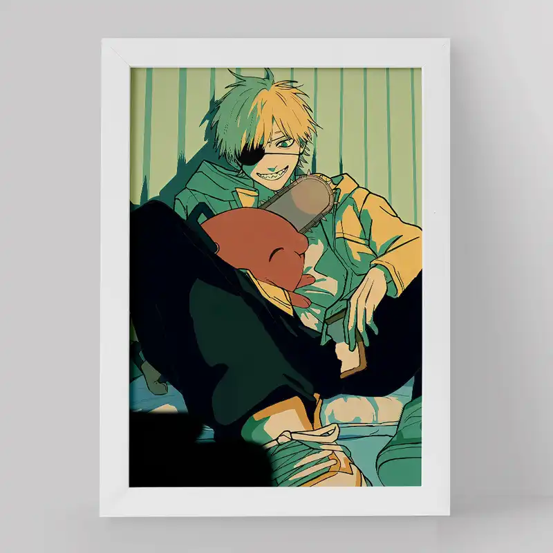 تابلو خندالو مدل دنجی انیمه مرد اره ای کد 17909