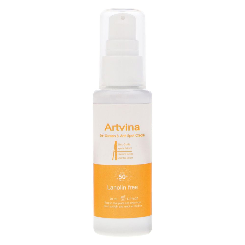 کرم ضد آفتاب بدون رنگ آرت وینا SPF 50 مدل Highly Effective ‌محافظ UVA ،UVB و PA+++، ضد حساسیت، ضد چروک و ضد پیری مناسب انواع پوست‌ حجم 50 میلی‌لیتر