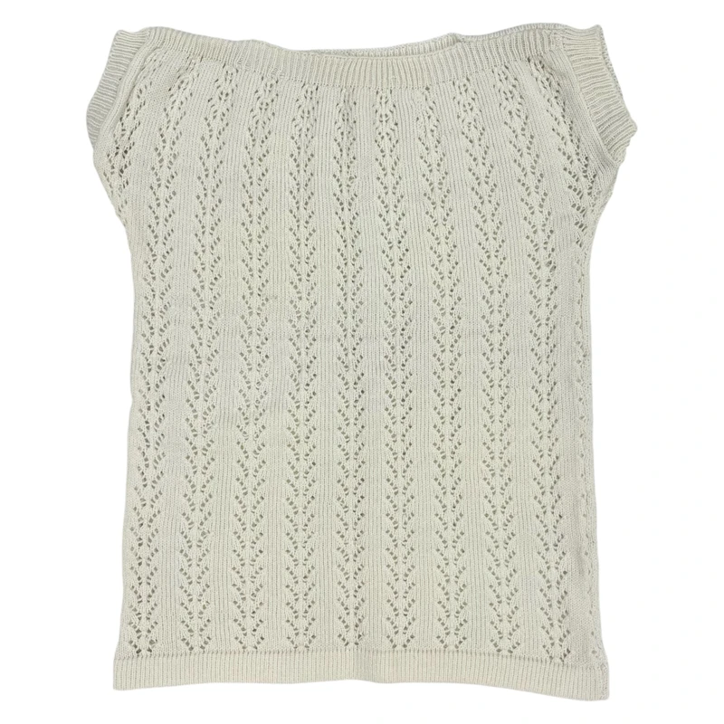 بلوز آستین تا روی شانه یقه گرد زنانه مدل بافتنی تور بافت