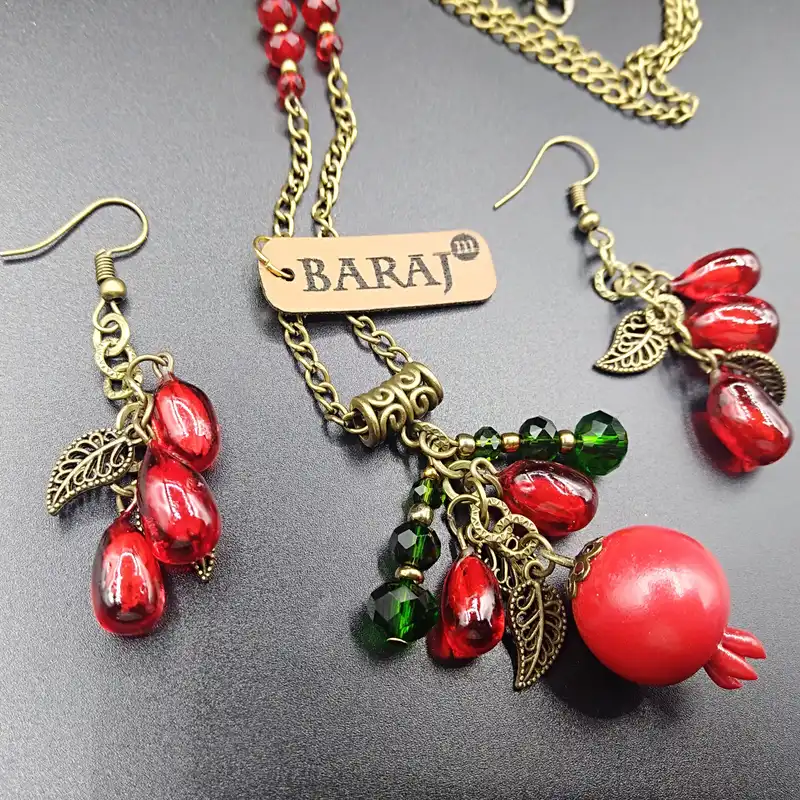 نیم ست زنانه باراج من مدل انار شب یلدا