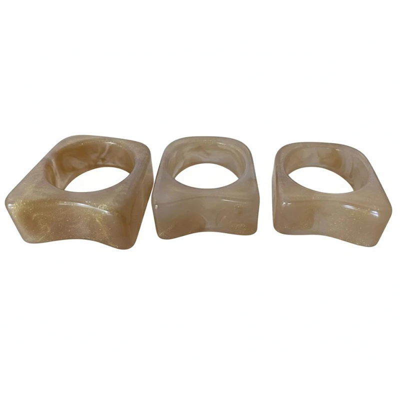 انگشتر زنانه مدل رزین بسته سه تایی