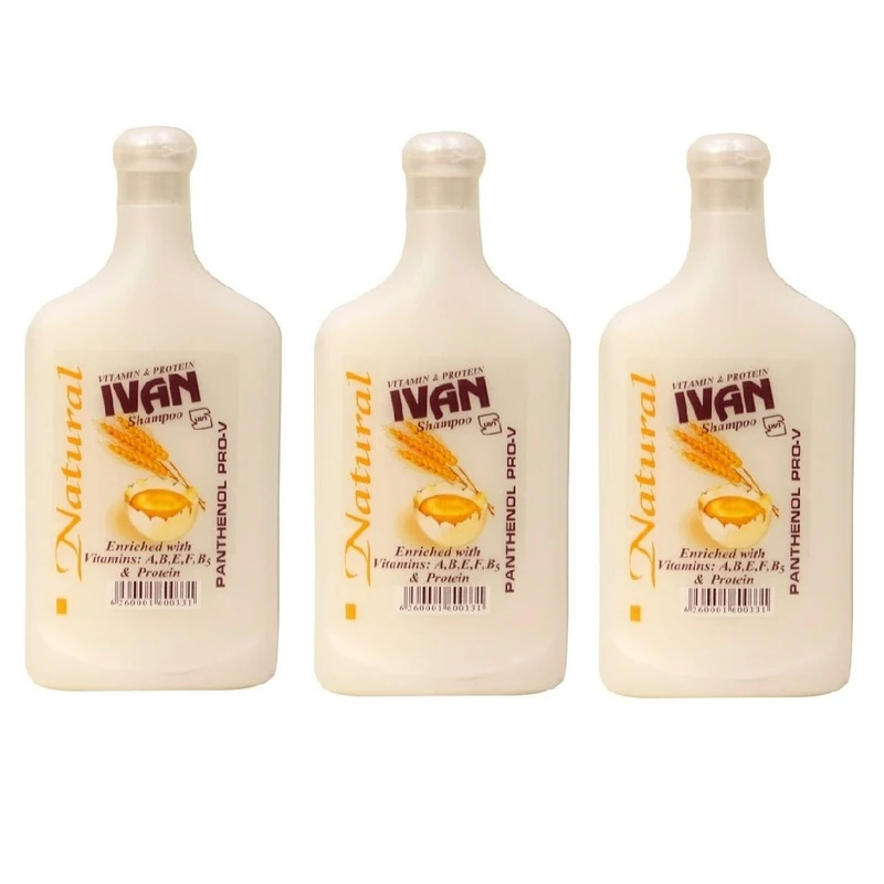 شامپو مو ایوان مدل پروتئینه و ویتامینه حجم 250 میلی لیتر مجموعه 3 عددی