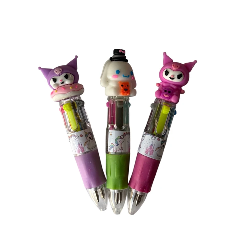 خودکار 0.7 میلی متری مدل چند رنگی طرح کرومی و دوستان بسته 3 عددی