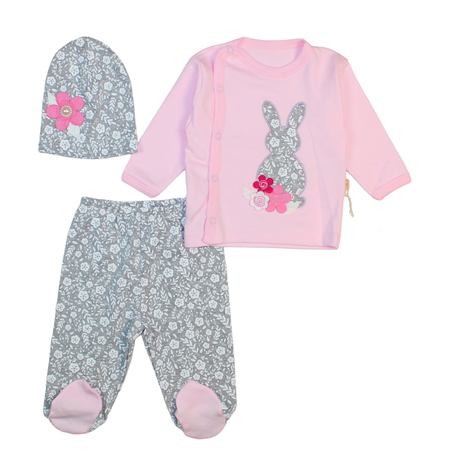 ست 3 تکه لباس نوزادی مدل خرگوشی