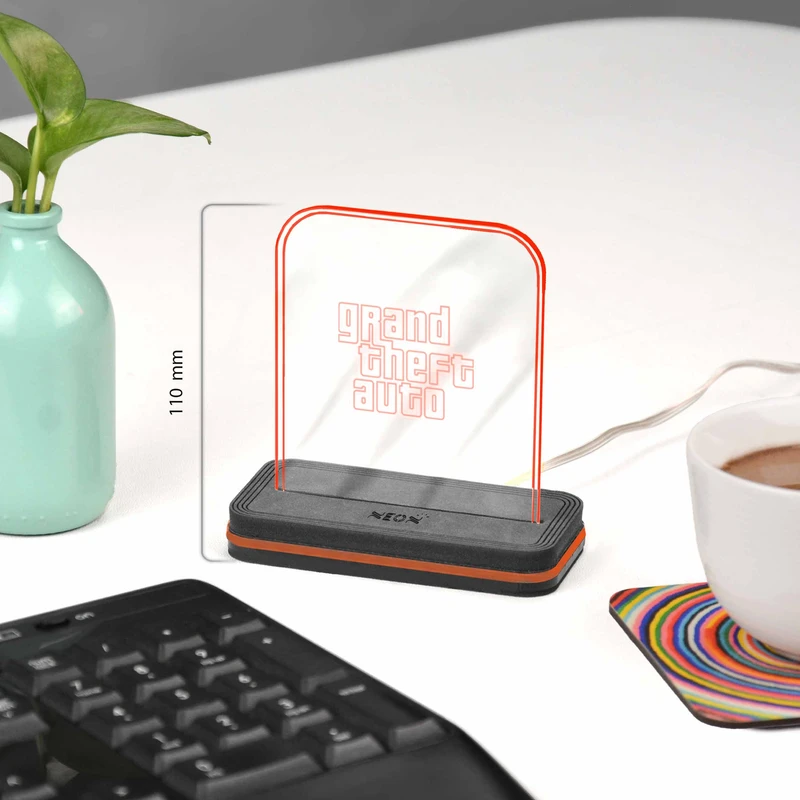 عکس شماره 4 : چراغ رومیزی نئون مدل gta