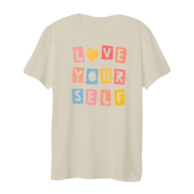 تی شرت لانگ زنانه مدل خودتو دوست داشته باش