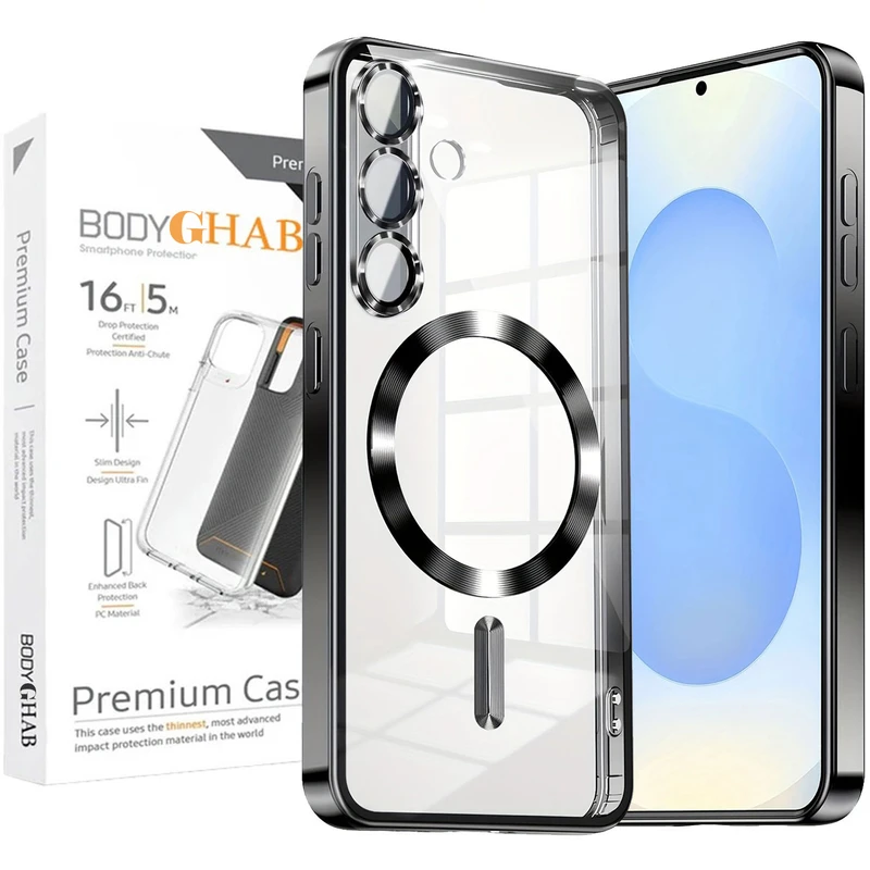 کاور بادی قاب مدل الکترو مگ سیف طرح Magsafe_S25FE مناسب برای گوشی موبایل سامسونگ Galaxy S25 FE