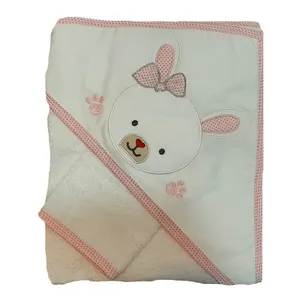 ست حوله 2  تکه نوزادی طرح خرگوشی