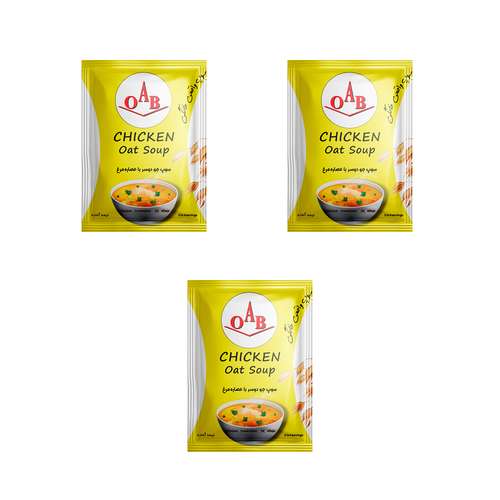 سوپ جو دوسر با عصاره مرغ ا آ ب - 60 گرم بسته 3 عددی
