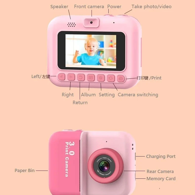 عکس شماره 27 : دوربین عکاسی چاپ سریع کودکان مدل px7
