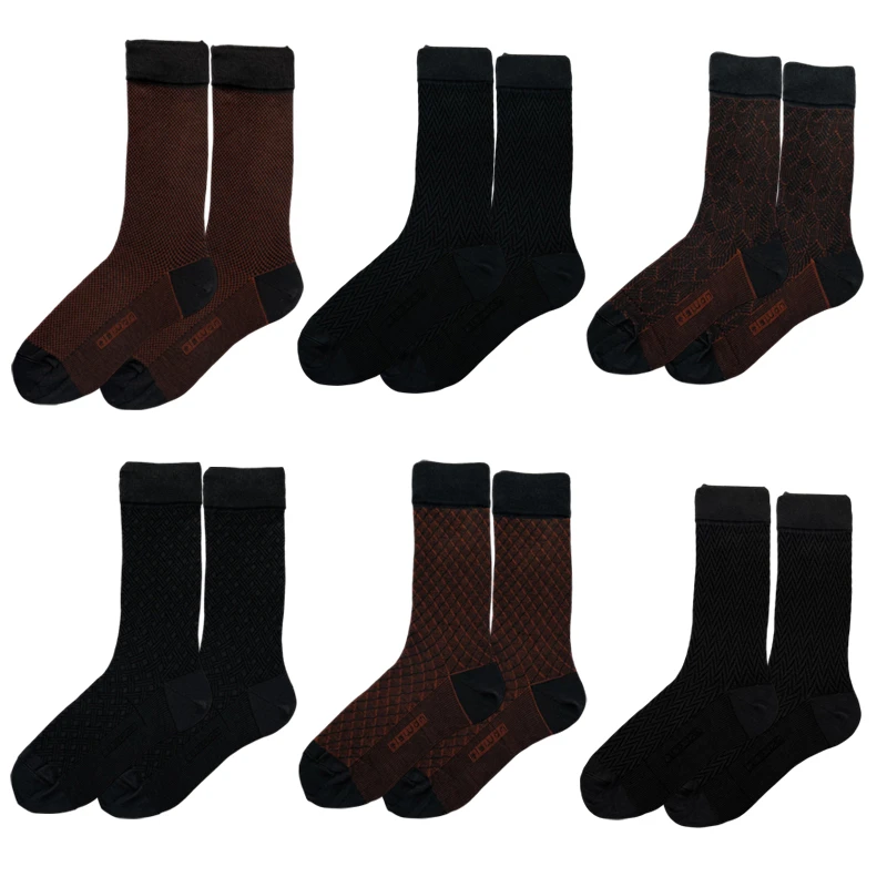 جوراب ساق بلند مردانه ال سون مدل ژاکارد کد PH1076 مجموعه 6 عددی