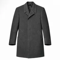 پالتو بلند مردانه مدل یقه انگلیسی ساده فوتر کد 2021