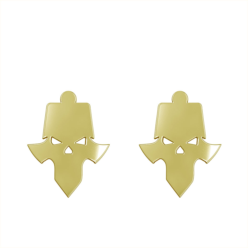 گوشواره طلا 18 عیار زنانه مدوپد مدل جمجمه کد GA1-15671