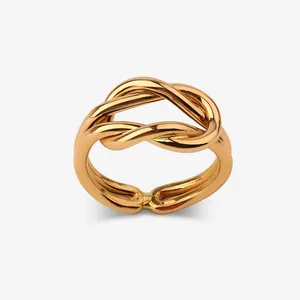 انگشتر طلا 18 عیار زنانه گلدم مدل R345009 سایز 50