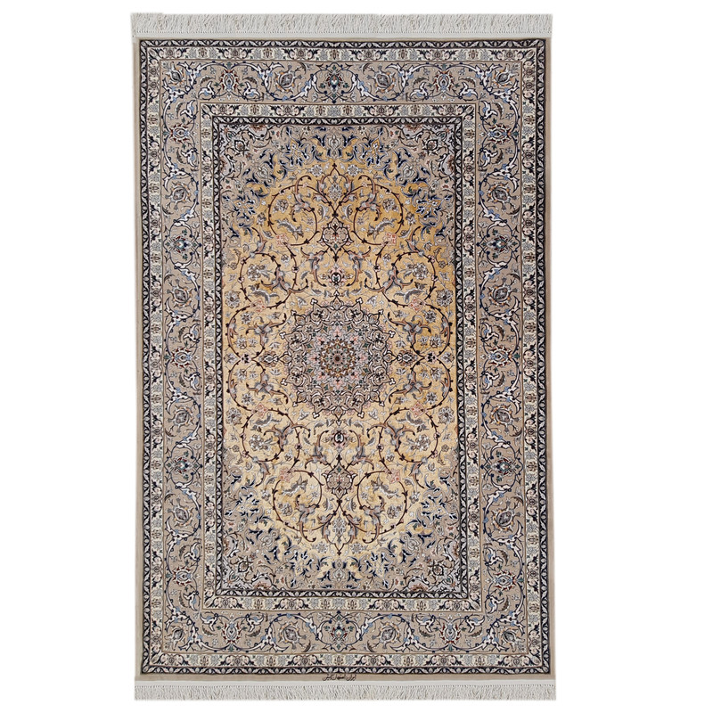فرش دستبافت سه و نیم متری اصفهان آبتین کد 1871