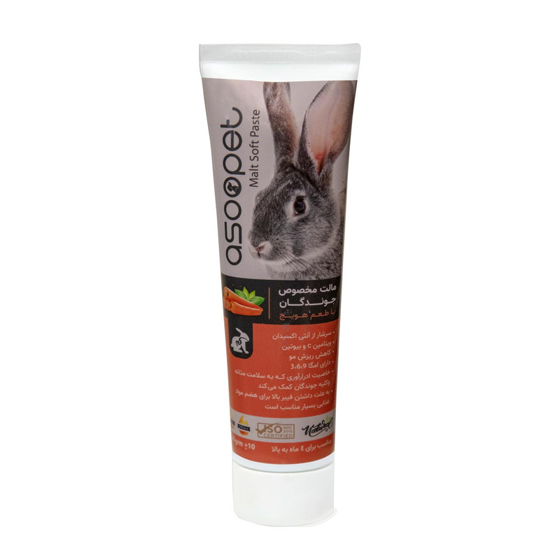 خمیر مالت جوندگان آسو پت مدل هویج وزن 120 گرم